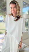 Relaxed Everyday Lounge Top - White-00 Sleevless Tops-Mono B-Coastal Bloom Boutique, find the trendiest versions of the popular styles and looks Located in Indialantic, FL