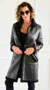 Midnight Embrace Coat-160 Jackets-ROUSSEAU-Coastal Bloom Boutique, find the trendiest versions of the popular styles and looks Located in Indialantic, FL