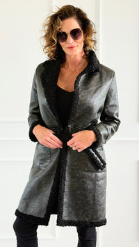 Midnight Embrace Coat-160 Jackets-ROUSSEAU-Coastal Bloom Boutique, find the trendiest versions of the popular styles and looks Located in Indialantic, FL