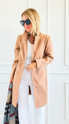 Effortlessly Refined Single Button Coat-160 Jackets-Love Tree Fashion-Coastal Bloom Boutique, find the trendiest versions of the popular styles and looks Located in Indialantic, FL