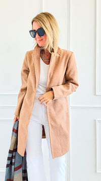 Effortlessly Refined Single Button Coat-160 Jackets-Love Tree Fashion-Coastal Bloom Boutique, find the trendiest versions of the popular styles and looks Located in Indialantic, FL