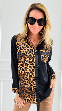 Wild Signature Blouse-110 Long Sleeve Tops-7Mango7-Coastal Bloom Boutique, find the trendiest versions of the popular styles and looks Located in Indialantic, FL