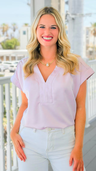 Quiet Poise Blouse Top - Baby Pink