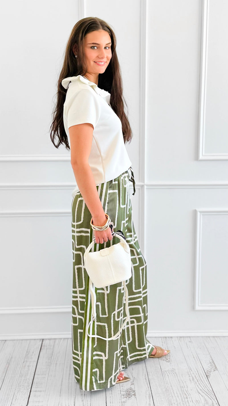 Abstract Graphic Italian Pant-100 Pants-JOY & LOVE-Coastal Bloom Boutique, find the trendiest versions of the popular styles and looks Located in Indialantic, FL