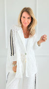 Edge & Elegance Italian Blazer-160 Jackets-TATTOO Z-Coastal Bloom Boutique, find the trendiest versions of the popular styles and looks Located in Indialantic, FL