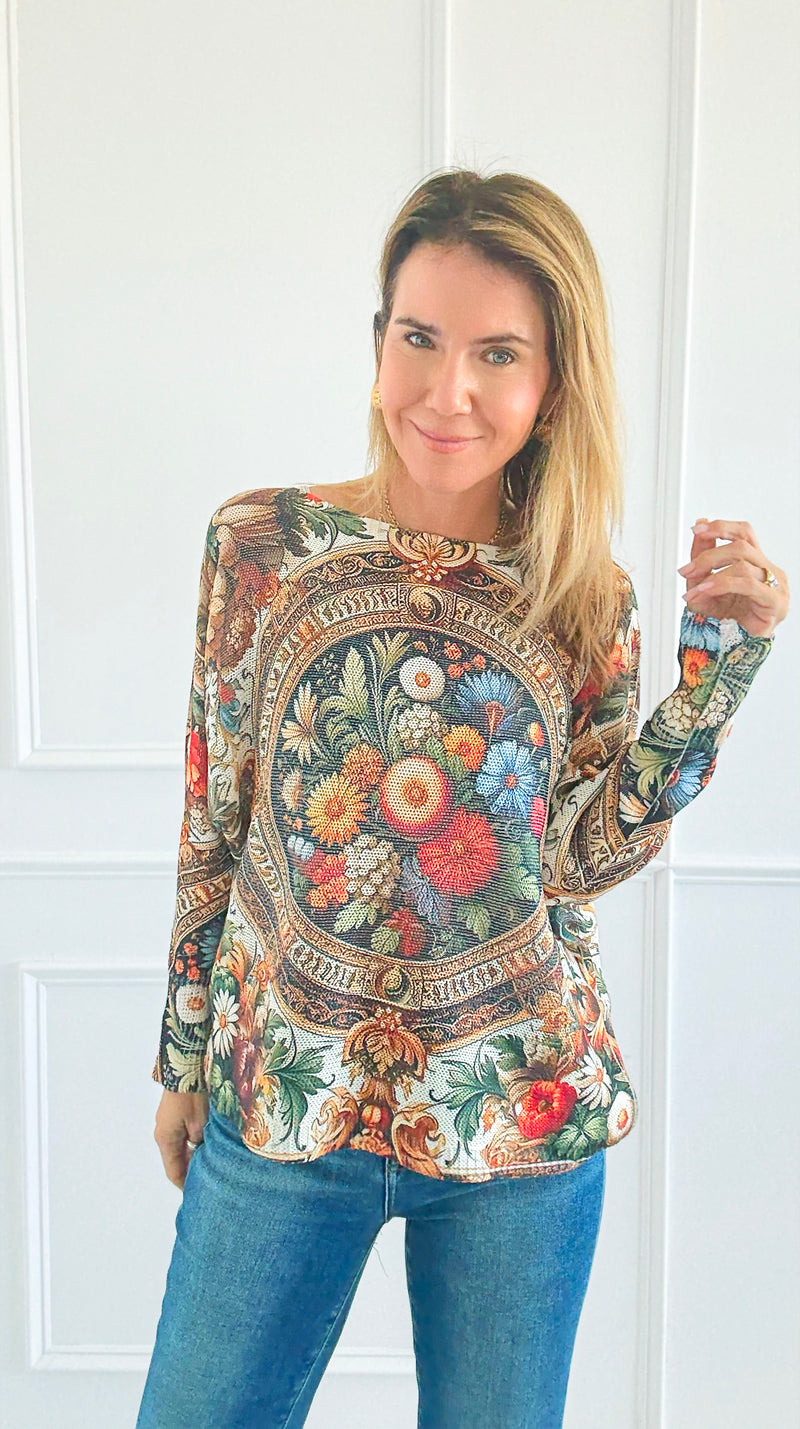 Palace Garden Italian St Tropez Sweater-140 Sweaters-Italianissimo/SORPRESA-Coastal Bloom Boutique, find the trendiest versions of the popular styles and looks Located in Indialantic, FL