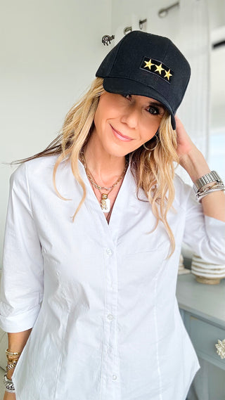 CB The General Star Baseball Cap-260 Other Accessories-Holly-Coastal Bloom Boutique, find the trendiest versions of the popular styles and looks Located in Indialantic, FL