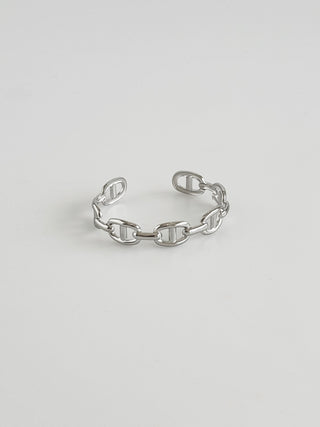 Stainless Steel Puff G Link Cuff Bracelet-230 Jewelry-NYC-Coastal Bloom Boutique, find the trendiest versions of the popular styles and looks Located in Indialantic, FL
