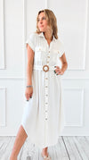 Collared Button Midi Dess-200 Dresses/Jumpsuits/Rompers-Blu Pepper-Coastal Bloom Boutique, find the trendiest versions of the popular styles and looks Located in Indialantic, FL