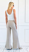 Shoreline Wide Leg Knit Pants - LT Mocha-170 Bottoms-Zenana-Coastal Bloom Boutique, find the trendiest versions of the popular styles and looks Located in Indialantic, FL