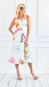 Island Retreat Fruit Print Dress-200 dresses/jumpsuits/rompers-SUGARLIPS-Coastal Bloom Boutique, find the trendiest versions of the popular styles and looks Located in Indialantic, FL