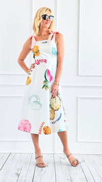Island Retreat Fruit Print Dress-200 dresses/jumpsuits/rompers-SUGARLIPS-Coastal Bloom Boutique, find the trendiest versions of the popular styles and looks Located in Indialantic, FL