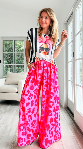 Hibiscus Kiss Kapri Italian Pants