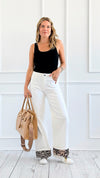 Chateau Leopard Cuff Jeans-170 Bottoms-Q2-Coastal Bloom Boutique, find the trendiest versions of the popular styles and looks Located in Indialantic, FL