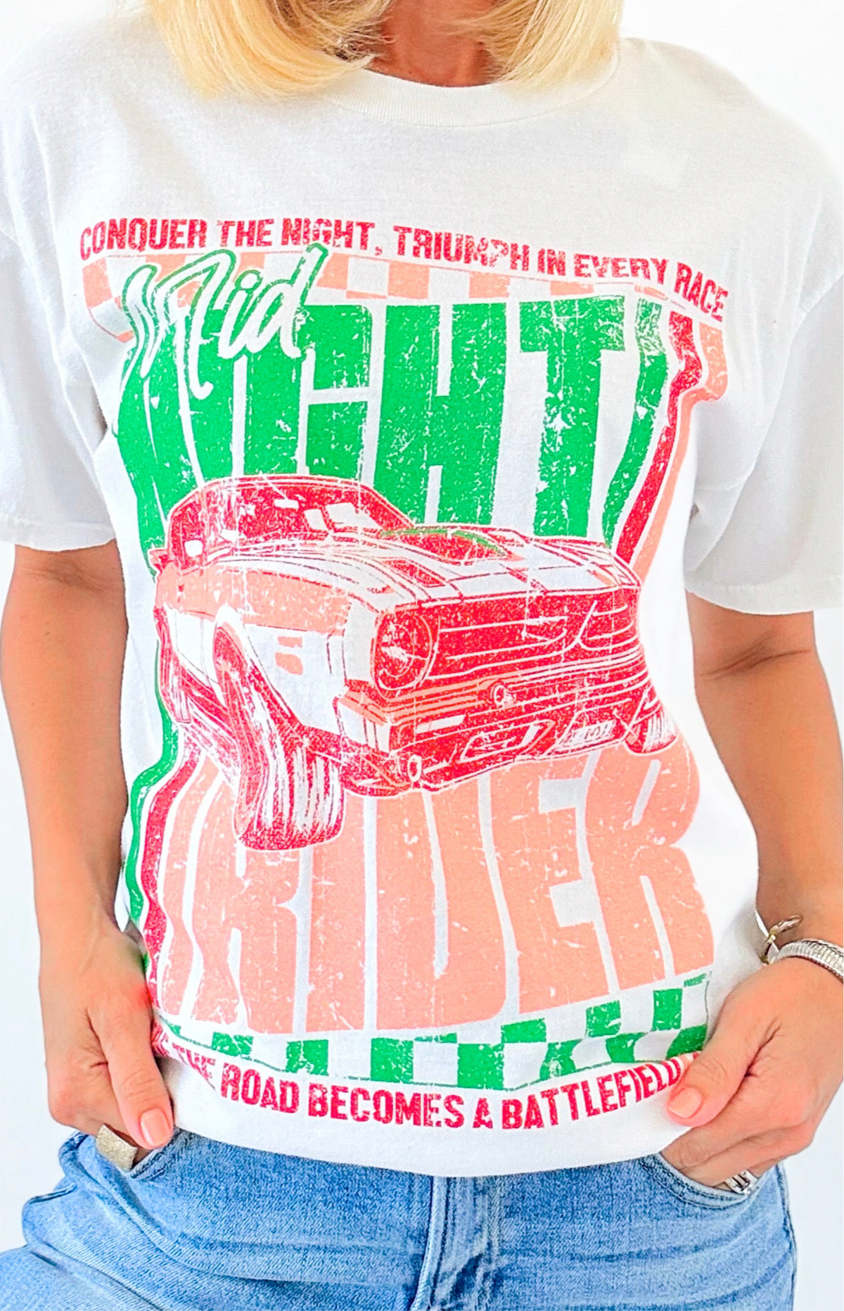 Midnight Racer Cotton Tee-110 short Sleeve Top-Sweet Claire-Coastal Bloom Boutique, find the trendiest versions of the popular styles and looks Located in Indialantic, FL