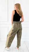 Leopard Printed Twill Pants-Taupe-170 Bottoms-JODIFL-Coastal Bloom Boutique, find the trendiest versions of the popular styles and looks Located in Indialantic, FL