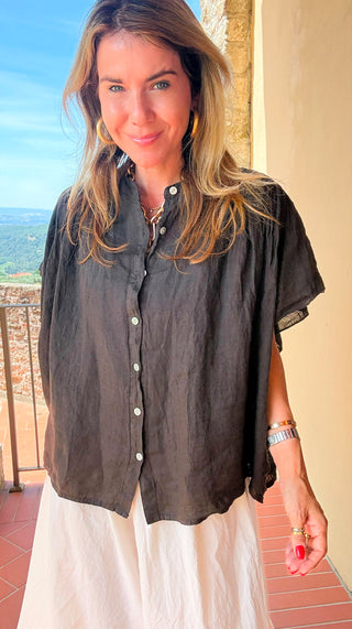 Sweet Simplicity Italian Top- Brown