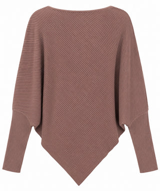 Asymmetrical Knit Top - Lt Mocha