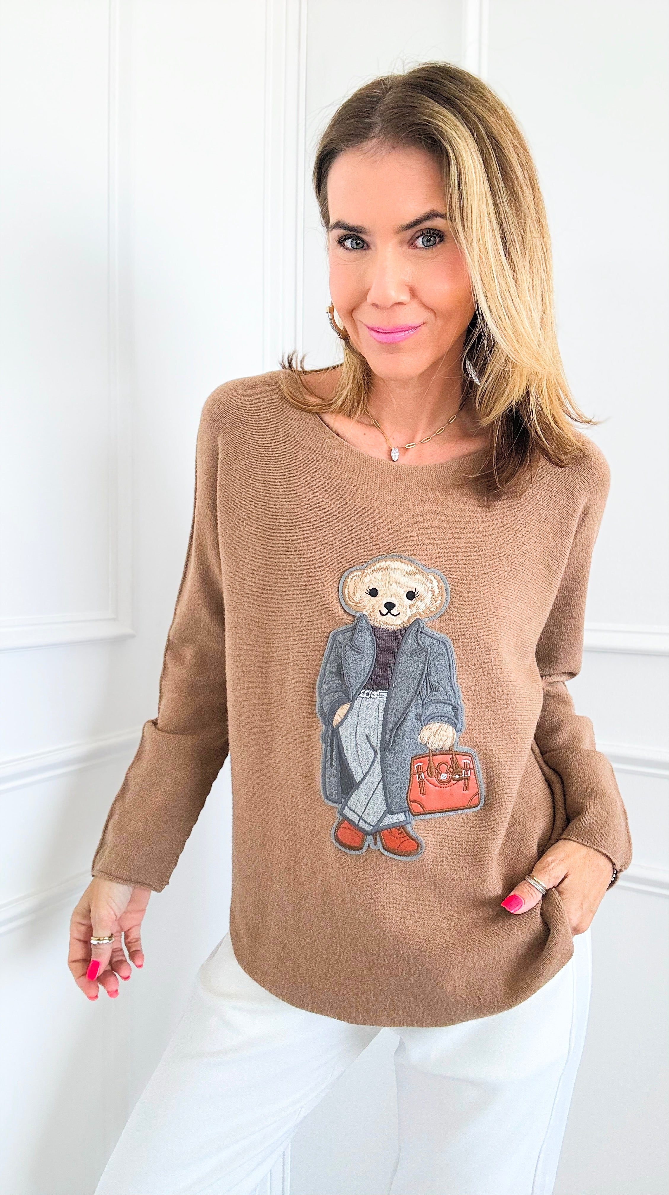 Sophisticated Style Custom CB Italian Pullover - Deep Camel-140 Sweaters-Italianissimo / Holly-Coastal Bloom Boutique, find the trendiest versions of the popular styles and looks Located in Indialantic, FL