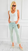 Bohemian Detail Edge Denim Pant-100 Pants-MELLY&CO-Coastal Bloom Boutique, find the trendiest versions of the popular styles and looks Located in Indialantic, FL