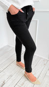 Love Endures Italian Jogger - Denim Black-180 Joggers-SUNNY HOLIDAYS-Coastal Bloom Boutique, find the trendiest versions of the popular styles and looks Located in Indialantic, FL
