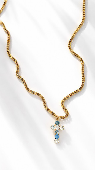 Cross Necklace - Coastal Breeze Colors - TOVA