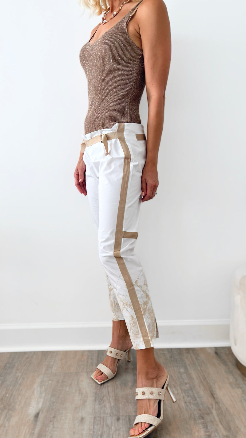 Belted Paris Pants-170 Bottoms-Zannza Couture-Coastal Bloom Boutique, find the trendiest versions of the popular styles and looks Located in Indialantic, FL