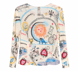Somewhere in Time Lurex Trim Italian Top