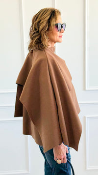 Modern & Elegance Italian Shawl Jacket- Camel-150 Cardigans/Layers-SEE YOU IN ROME-Coastal Bloom Boutique, find the trendiest versions of the popular styles and looks Located in Indialantic, FL