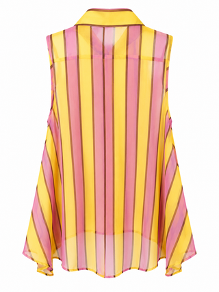 Color Club Sleeveless Italian Top- Pink Lemonade