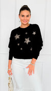 Star Wild Long Sleeve Top- Black-110 Long Sleeve Tops-V SKY-Coastal Bloom Boutique, find the trendiest versions of the popular styles and looks Located in Indialantic, FL