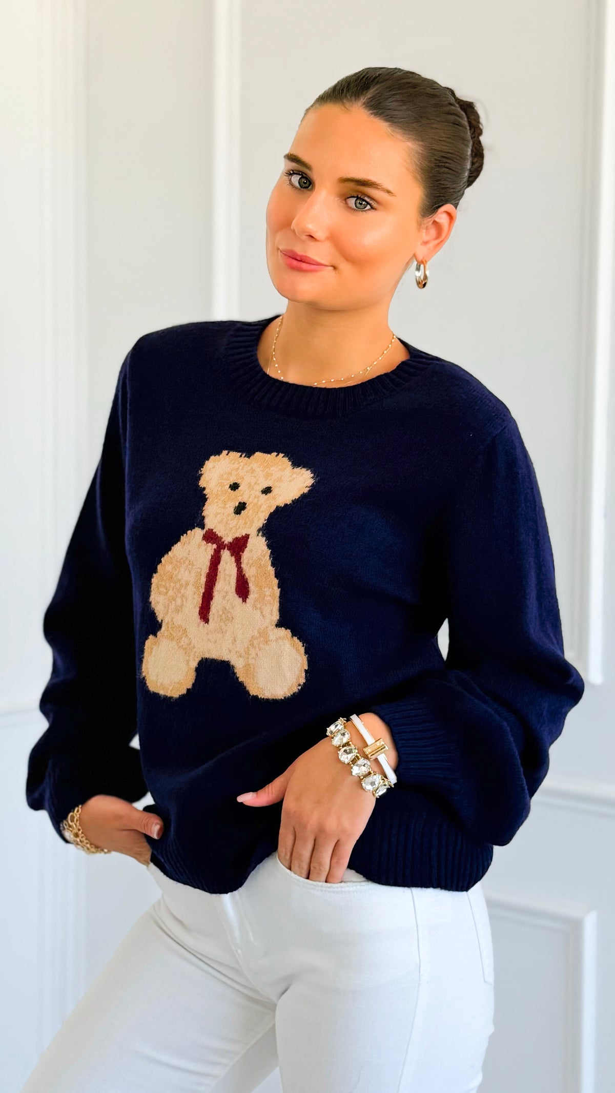 Teddy Talk Knit Sweater-140 Sweaters-JODIFL-Coastal Bloom Boutique, find the trendiest versions of the popular styles and looks Located in Indialantic, FL