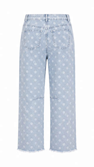 Polka Dot High Waist Wide Leg Jeans