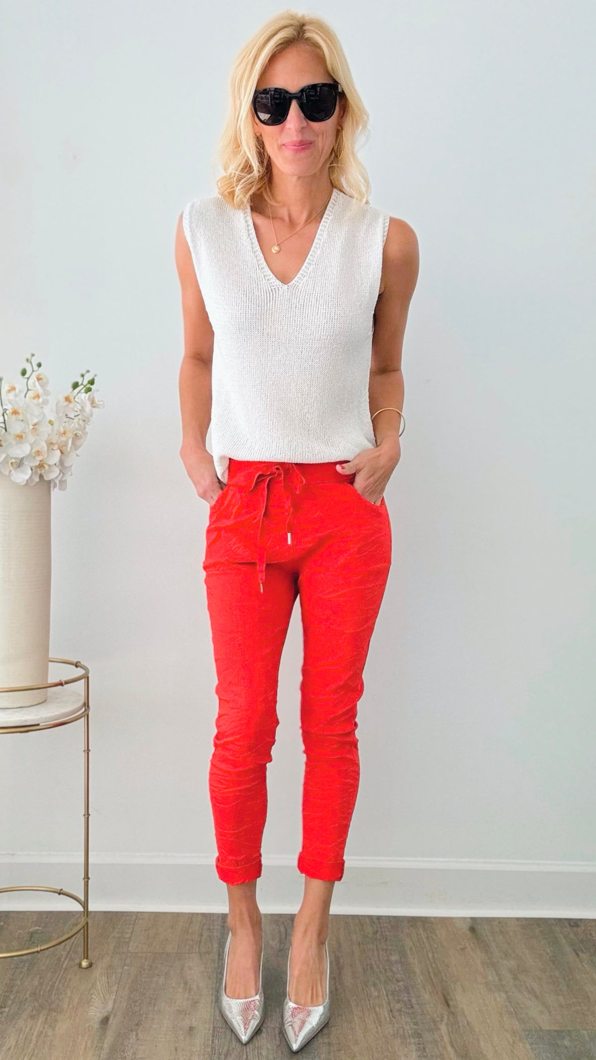 Love Endures Italian Jogger - Red Orange-180 Joggers-Germany-Coastal Bloom Boutique, find the trendiest versions of the popular styles and looks Located in Indialantic, FL