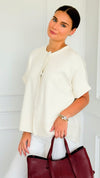 Plush Edit Italian Cardigan- Winter White-150 Cardigans/Layers-Italianissimo-Coastal Bloom Boutique, find the trendiest versions of the popular styles and looks Located in Indialantic, FL