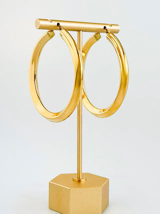 Stainless Steel Minimalist Smooth Hoop Earring-230 Jewelry-NYC-Coastal Bloom Boutique, find the trendiest versions of the popular styles and looks Located in Indialantic, FL