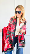 Imperial Peony Blanket Scarf-260 Other Accessories-Original USA-Coastal Bloom Boutique, find the trendiest versions of the popular styles and looks Located in Indialantic, FL