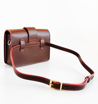 Level Up Italian Crossbody Bag- Chocolate-240 Bags-LE BORSETTE-Coastal Bloom Boutique, find the trendiest versions of the popular styles and looks Located in Indialantic, FL