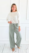 Eileen Cozy Lounge Pant - Sage-100 Pants-Mono B-Coastal Bloom Boutique, find the trendiest versions of the popular styles and looks Located in Indialantic, FL