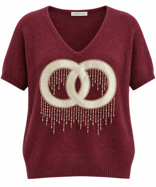 Double Luxe Italian Knit Top- Burgundy