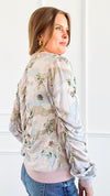 Ethereal Floral Zip-Up Jacket-160 Jackets-mystree-Coastal Bloom Boutique, find the trendiest versions of the popular styles and looks Located in Indialantic, FL