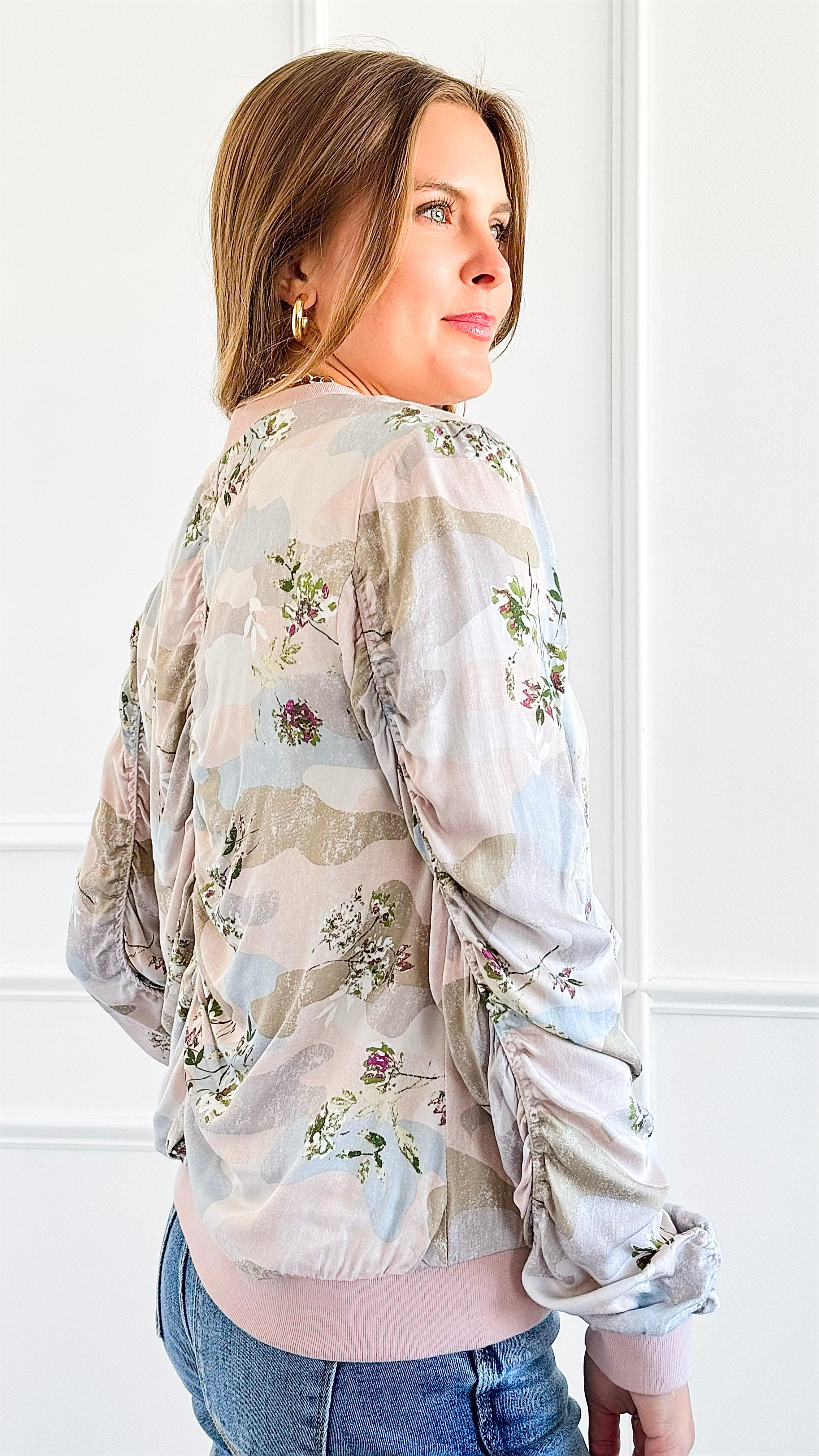 Ethereal Floral Zip-Up Jacket-160 Jackets-mystree-Coastal Bloom Boutique, find the trendiest versions of the popular styles and looks Located in Indialantic, FL