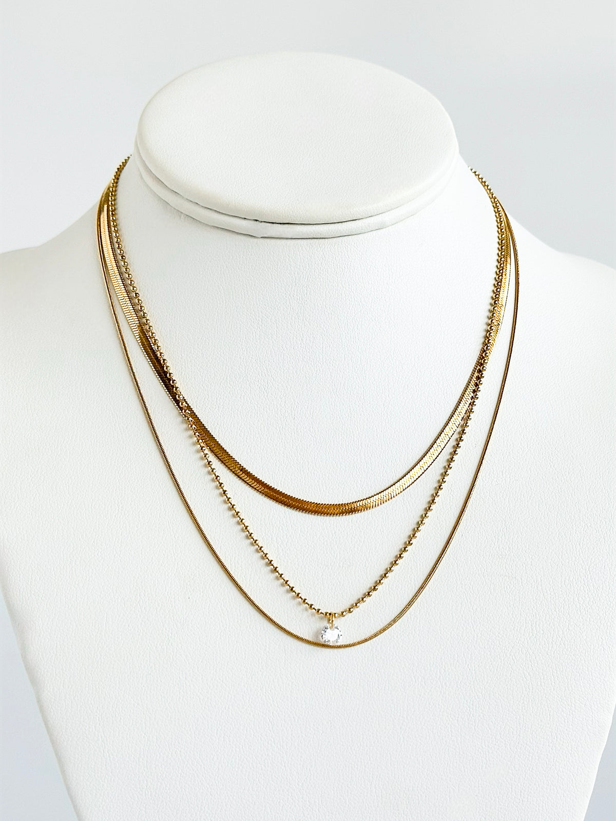 Eternity Glow Layered Necklace-230 Jewelry-NYW-Coastal Bloom Boutique, find the trendiest versions of the popular styles and looks Located in Indialantic, FL