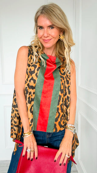 Modern Edge Printed Italian Top - Bougie Leopard
