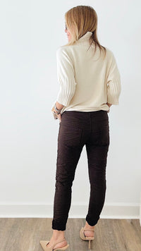 Love Endures Italian Jogger - Chocolate-180 Joggers-Italianissimo-Coastal Bloom Boutique, find the trendiest versions of the popular styles and looks Located in Indialantic, FL