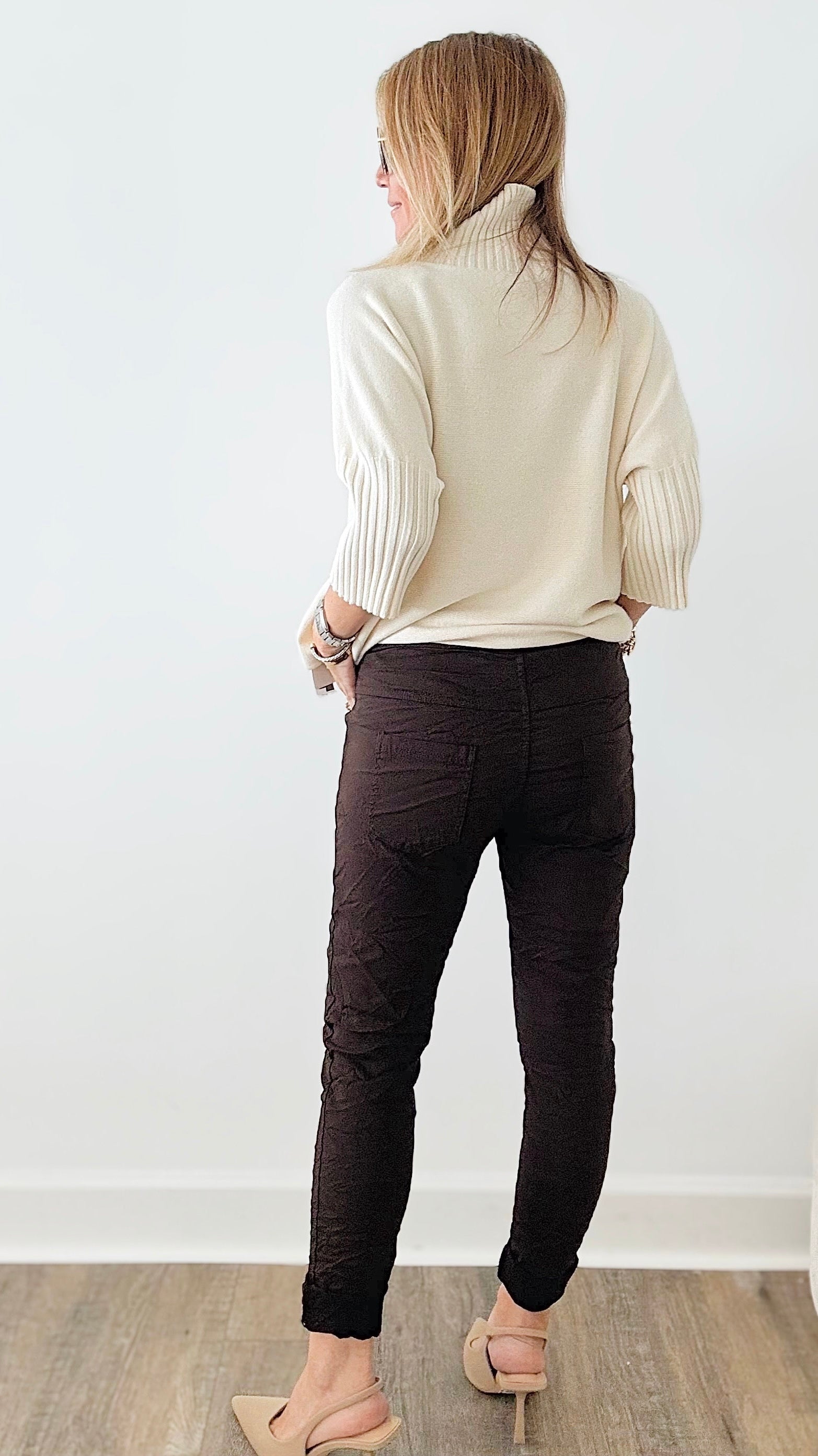Love Endures Italian Jogger - Chocolate-180 Joggers-Italianissimo-Coastal Bloom Boutique, find the trendiest versions of the popular styles and looks Located in Indialantic, FL