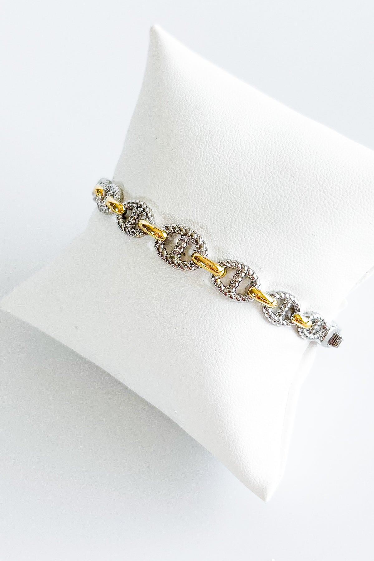 Two Tone Mariner Chain Bracelet-230 Jewelry-Liza-Coastal Bloom Boutique, find the trendiest versions of the popular styles and looks Located in Indialantic, FL