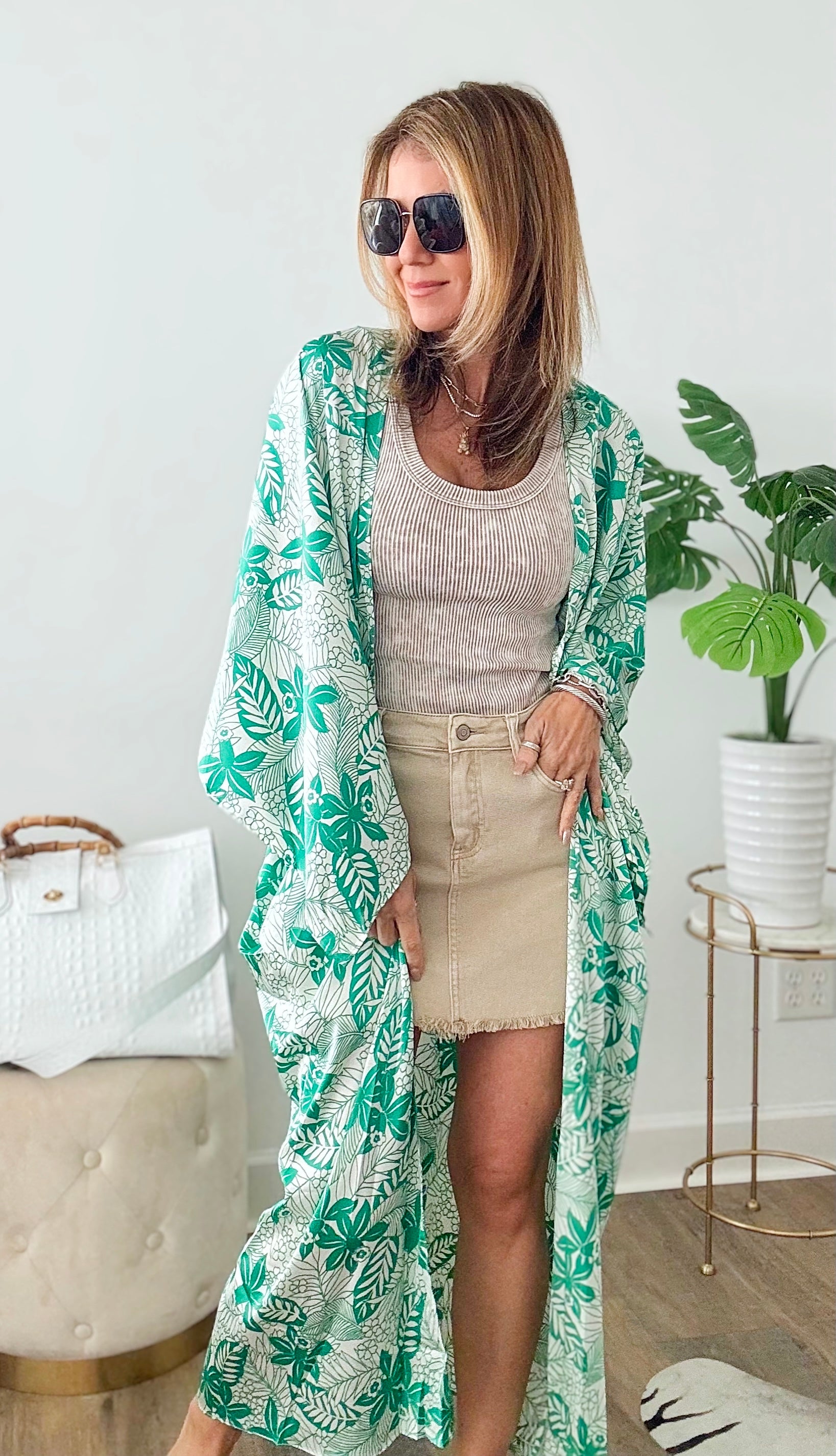 Tropical Vibes Kimono-150 Cardigan Layers-MISS LOVE-Coastal Bloom Boutique, find the trendiest versions of the popular styles and looks Located in Indialantic, FL