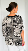 Sketchbook Stroll Popover Top-110 Short Sleeve Tops-GIGIO-Coastal Bloom Boutique, find the trendiest versions of the popular styles and looks Located in Indialantic, FL