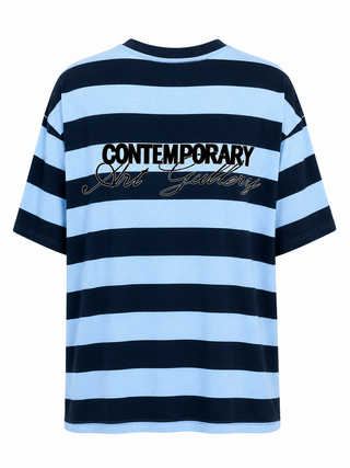 Contemporary Bloom Striped Italian Tee